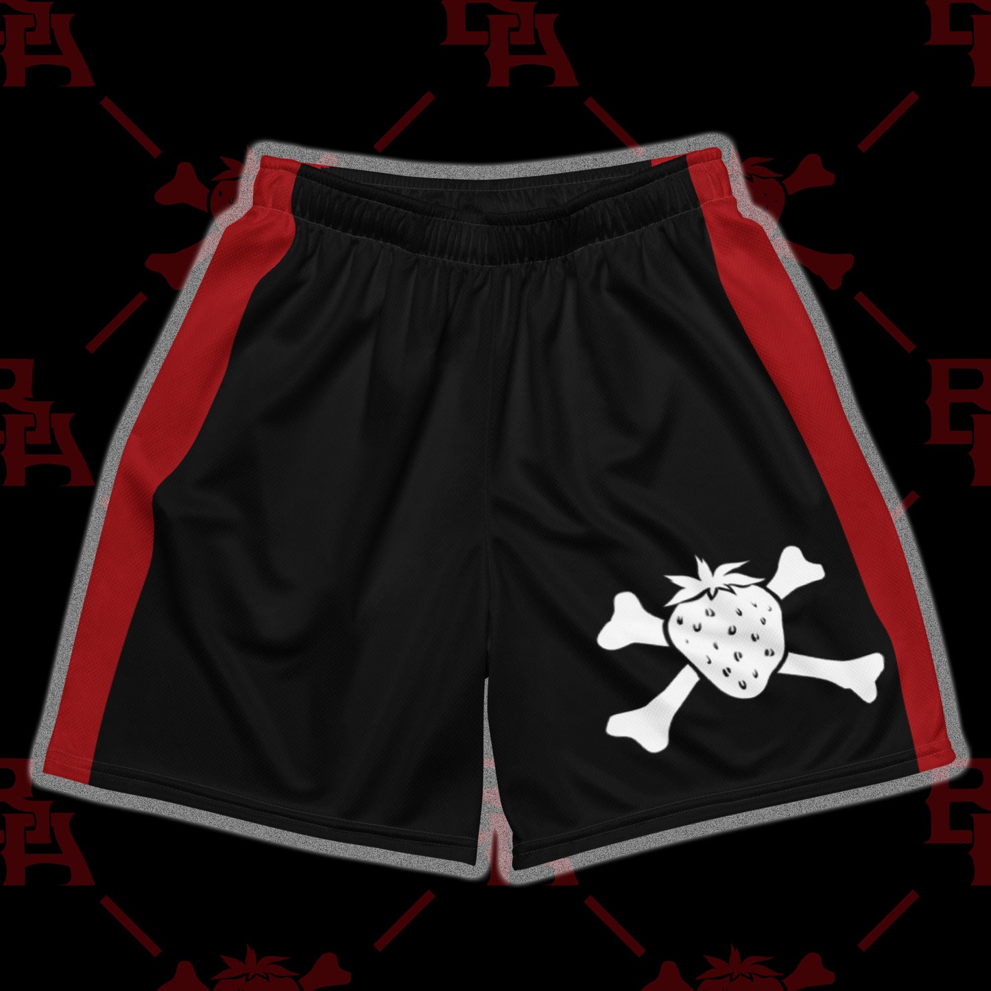 Strawberry Crossbones Basketball Shorts