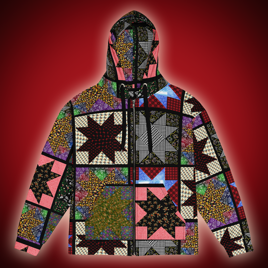 Patchwork Zip Hoodie