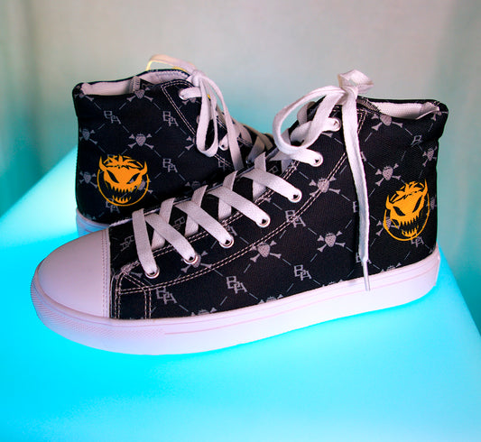 BERRY LUXE HIGH TOP CANVAS SNEAKERS