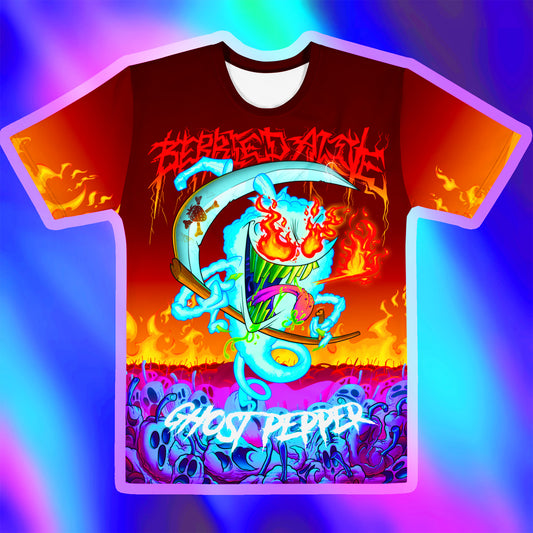 Ghost Pepper Allover Print Crew Neck T-Shirt