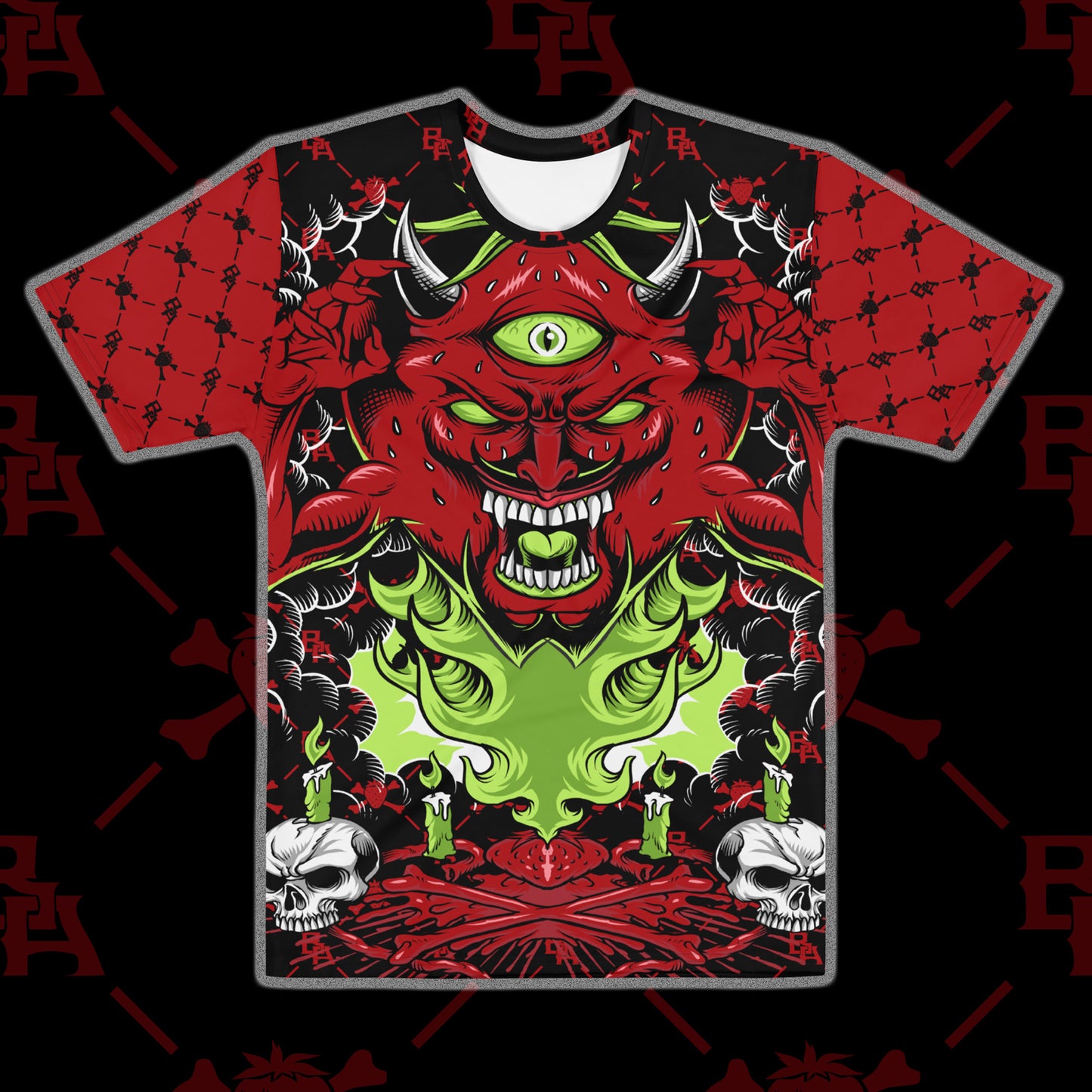 Demonberry Monogram All-Over Print T-Shirt